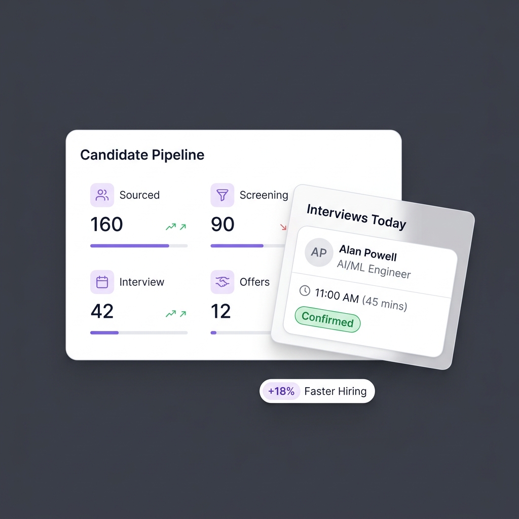 Candidate Pipeline & Recruitment SaaS UI Mockup