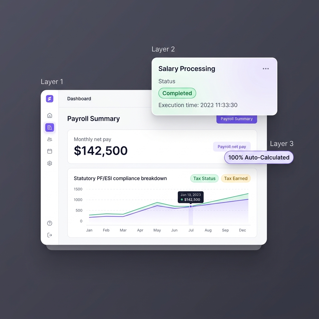 Payroll Processing & Statutory Compliance SaaS UI Mockup