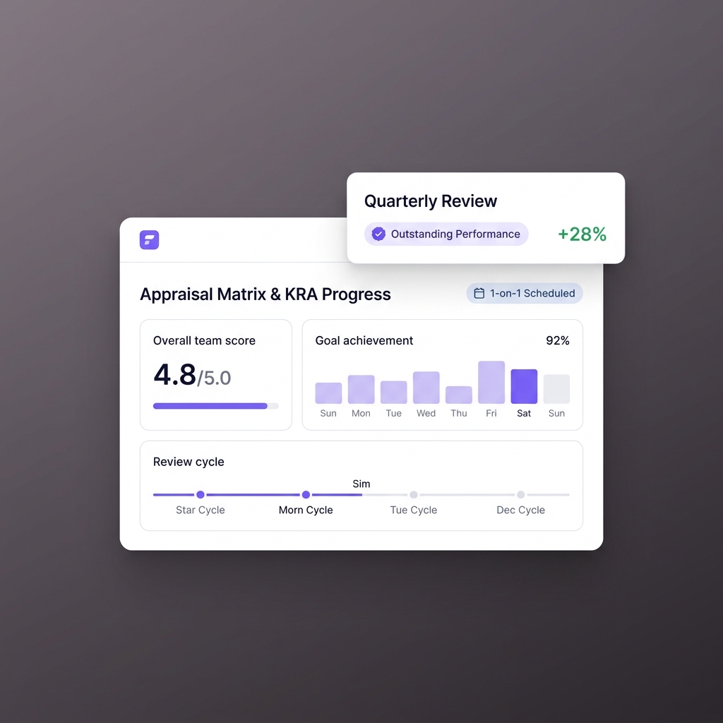 Growth & Performance Appraisal SaaS UI Mockup